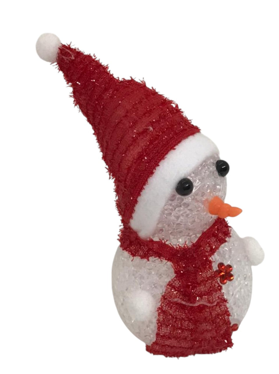 Muñeco Nieve Navideño Luz Led Decoracion Navideña 17 X 7 Cm