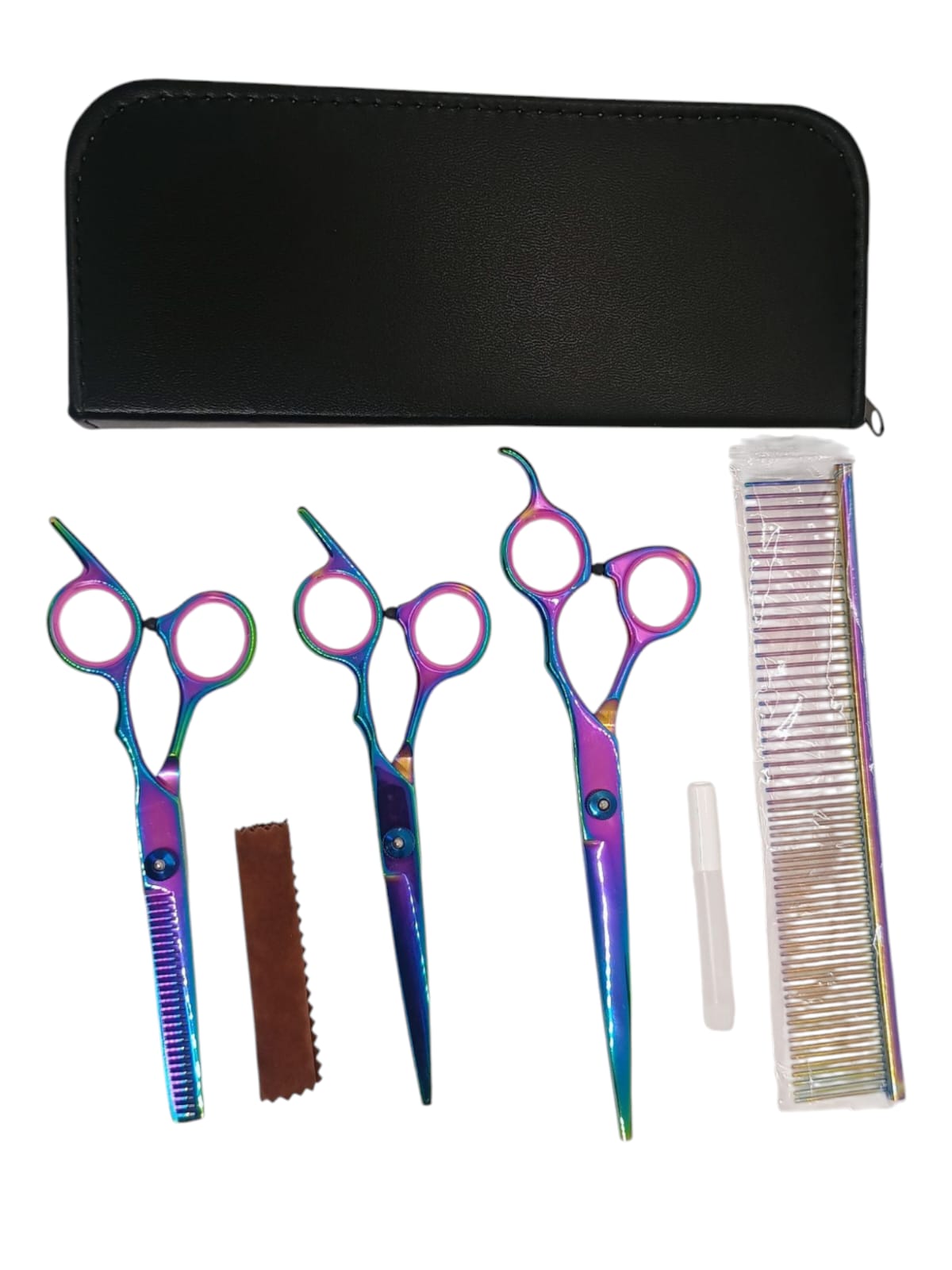 Set Tijeras Peluqueria Tornasolada