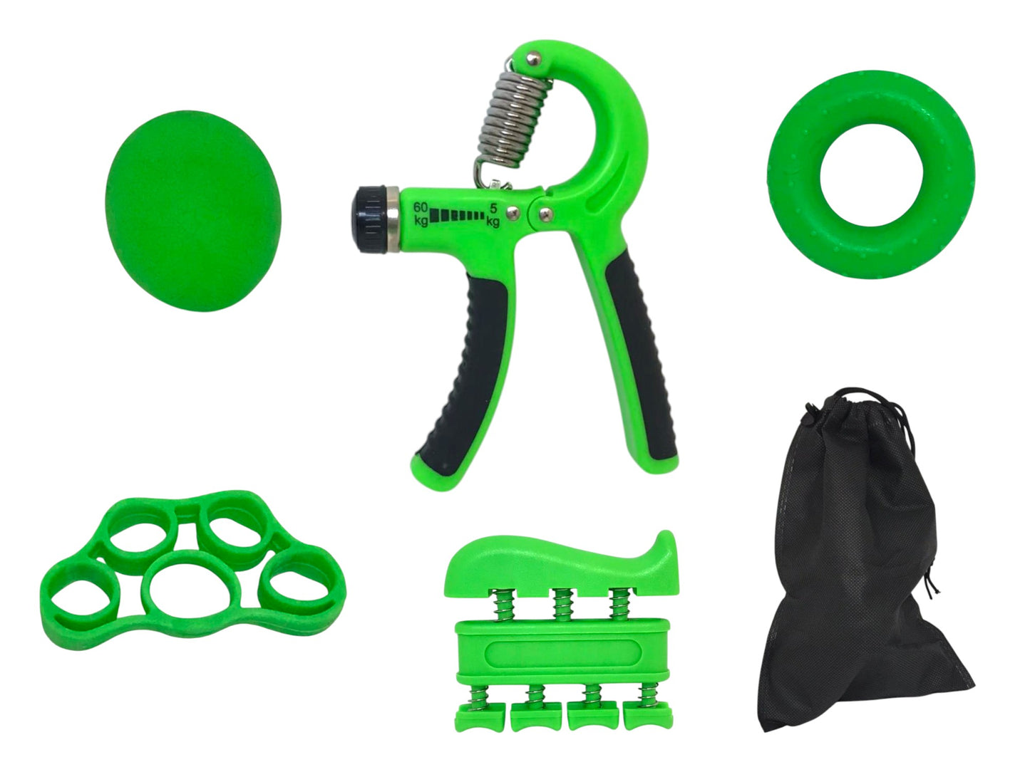 Hand Grip Set Resistencia Ejercitador Manos Muñeca 5 In 1