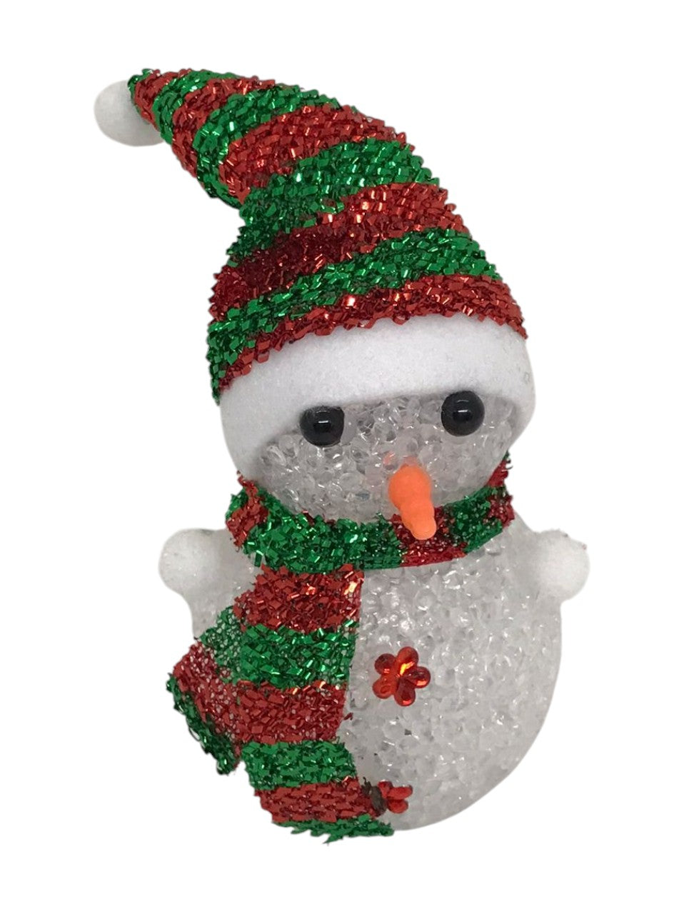 Muñeco Nieve Navideño Luz Led Decoracion Navideña 17 X 7 Cm