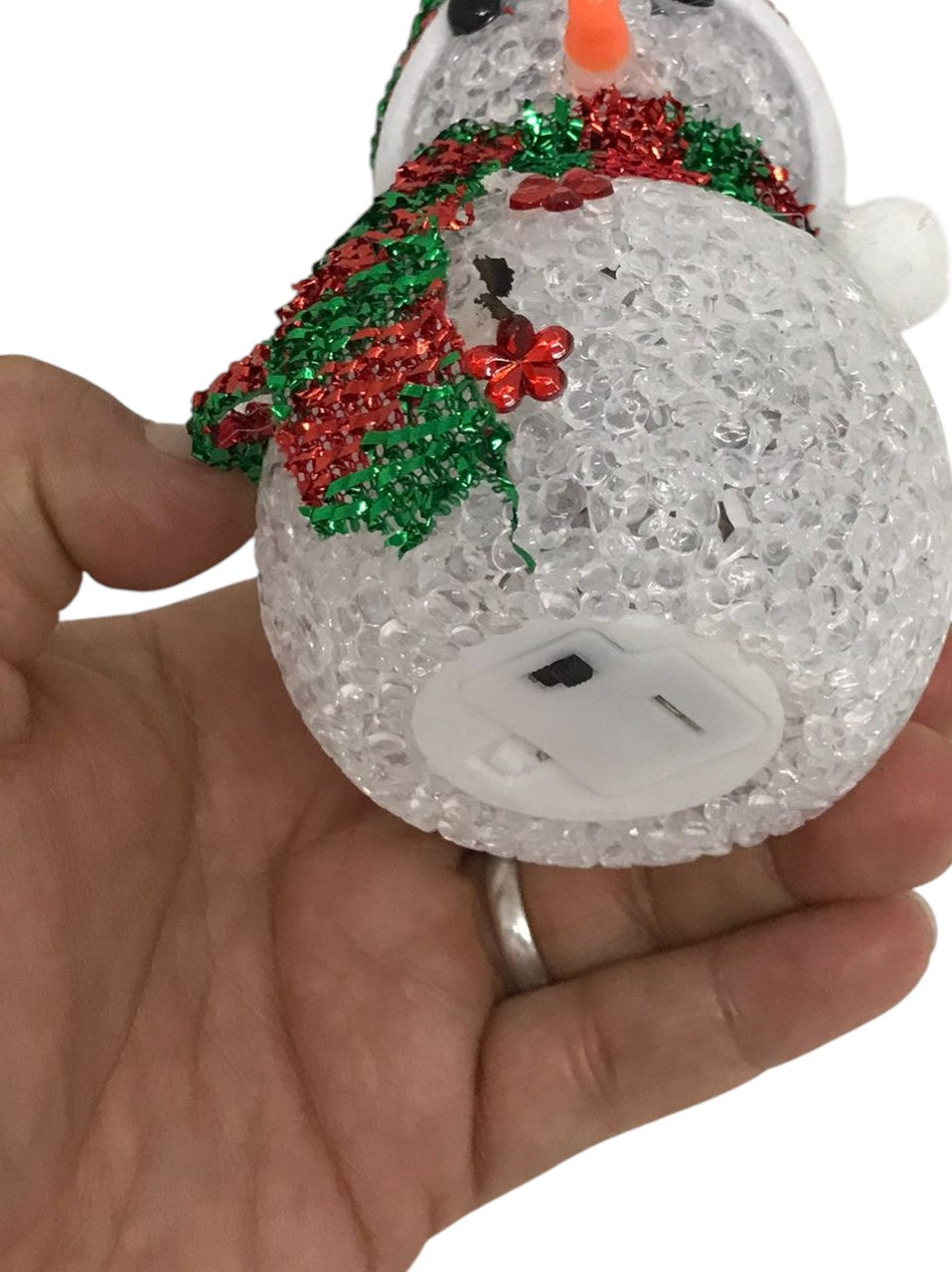 Muñeco Nieve Navideño Luz Led Decoracion Navideña 17 X 7 Cm