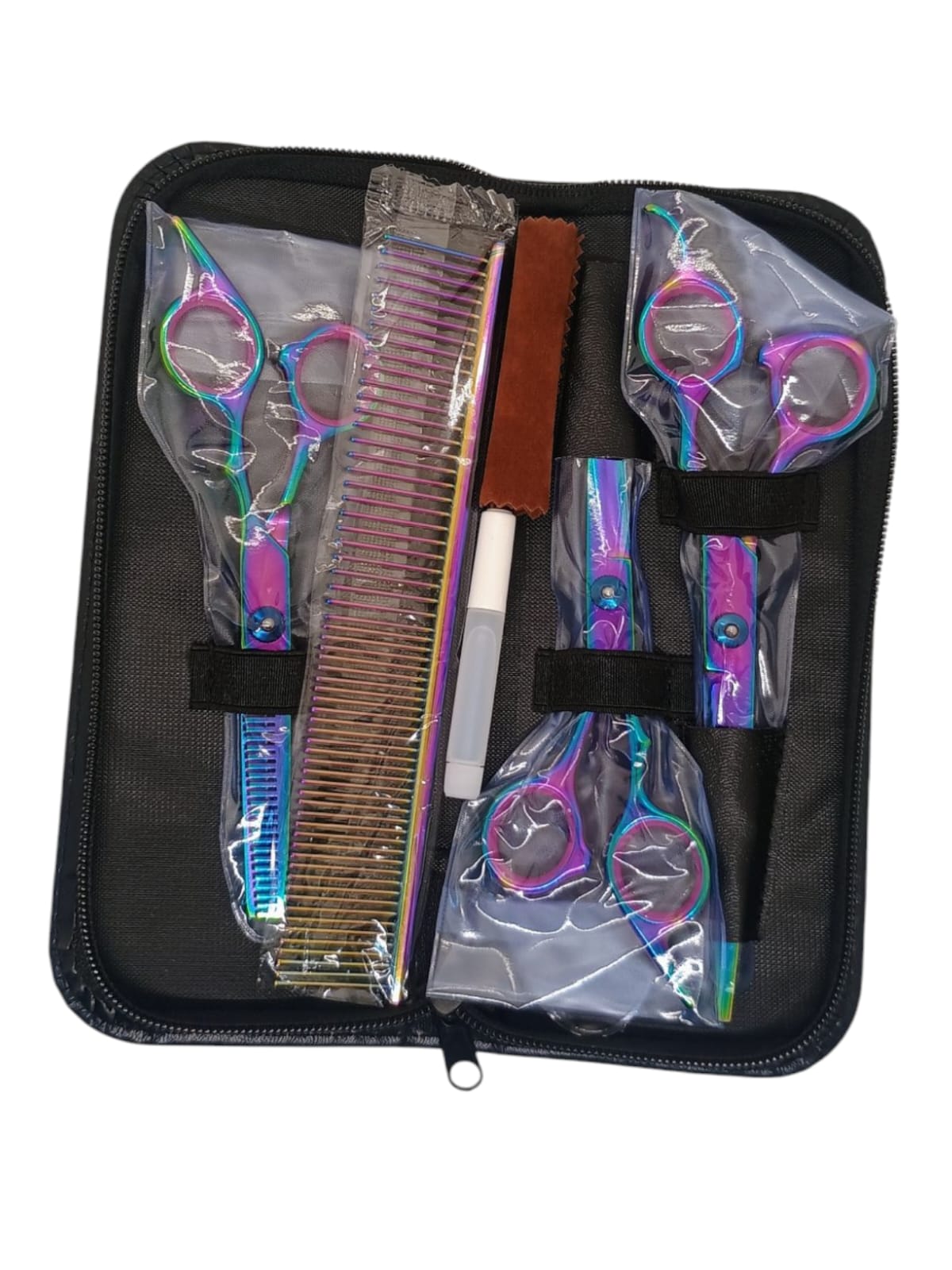 Set Tijeras Peluqueria Tornasolada