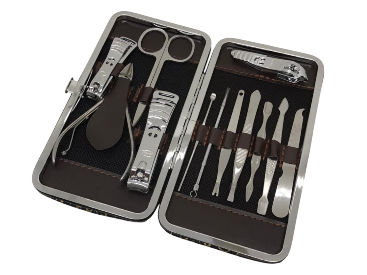 Estuche 12 Piezas Manicure/Pedicure Acero Inoxidable