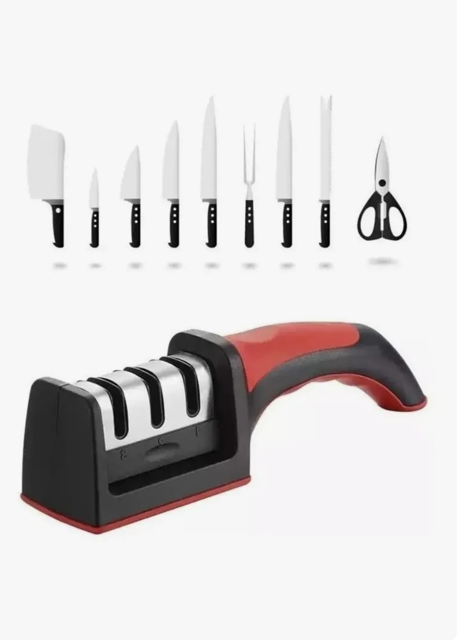 Afilador De Cuchillos Y Tijeras Amolador Portatil Manual