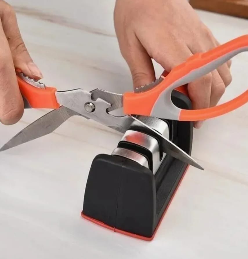 Afilador De Cuchillos Y Tijeras Amolador Portatil Manual